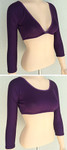 Basic 3/4 Sleeve Eggplant Jersey Sleevey Wonders - Plus Size