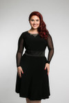 Basic Black Mesh Long Sleeve Sleevey Wonders - Plus Size