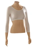 Basic 3/4 Sleeve Off-White Jersey Sleevey Wonders - Plus Size