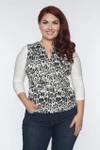 Basic 3/4 Sleeve Off-White Jersey Sleevey Wonders - Plus Size