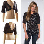 Flutter 1/2 Sleeve Black Mesh Sleevey Wonders