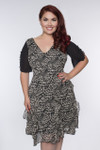 Flutter 1/2 Sleeve Black Mesh Sleevey Wonders - Plus Size
