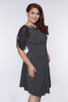 Flutter 1/2 Sleeve Black Mesh Sleevey Wonders - Plus Size