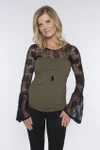 Long Bell Sleeve Black French Paisley Lace Sleevey Wonders