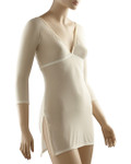 Sleevey Ivory Mesh Tunic Sleevey Wonders - Plus Size