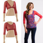 Basic 3/4 Length Red Mesh Sleevey Wonders