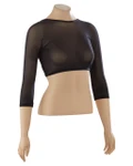 Halter 1/2 Sleeve Black Mesh Sleevey Wonders