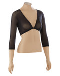 Halter 1/2 Sleeve Black Mesh Sleevey Wonders