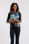 Halter 1/2 Sleeve Black Mesh Sleevey Wonders