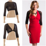 Halter 1/2 Sleeve Black Mesh Sleevey Wonders