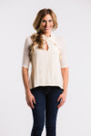 Halter 1/2 Sleeve Ivory Mesh Sleevey Wonders