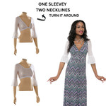 Bell 3/4 Sleeve White Mesh Sleevey Wonders