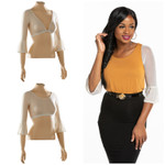 Bell 3/4 Sleeve Ivory Mesh Sleevey Wonders
