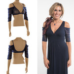 Waterfall 1/2 Sleeve Navy Mesh Sleevey Wonders