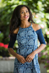 Bandeau 1/2 Sleeve Navy Jersey Sleevey Wonders