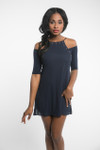 Bandeau 1/2 Sleeve Navy Jersey Sleevey Wonders