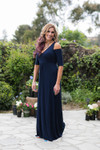 Bandeau 1/2 Sleeve Navy Jersey Sleevey Wonders