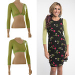 Basic 3/4 Length Apple Green Mesh Sleevey Wonders