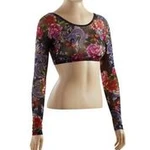 Basic Long Sleeve Tattoo Print Mesh Sleevey Wonders - Plus Size