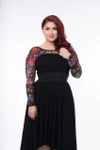 Basic Long Sleeve Tattoo Print Mesh Sleevey Wonders - Plus Size