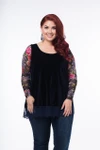 Basic Long Sleeve Tattoo Print Mesh Sleevey Wonders - Plus Size