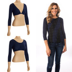 Basic 3/4 Sleeve Navy Jersey Sleevey Wonders