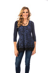 Basic 3/4 Sleeve Navy Jersey Sleevey Wonders