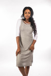 Criss-Cross 3/4 Sleeve White Jersey Sleevey Wonders