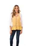 Criss-Cross 3/4 Sleeve White Jersey Sleevey Wonders