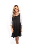 Criss-Cross 3/4 Sleeve White Jersey Sleevey Wonders