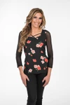 Criss-Cross 3/4 Sleeve Black Mesh Sleevey Wonders