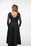 Criss-Cross 3/4 Sleeve Black Mesh Sleevey Wonders
