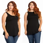 NEW Turnaround Top Black Jersey Modal - Plus Size