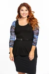 NEW Turnaround Top Black Jersey Modal - Plus Size