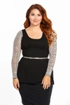 NEW Turnaround Top Black Jersey Modal - Plus Size