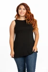 NEW Turnaround Top Black Jersey Modal - Plus Size