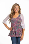 Turnaround Top Lavender Paisley Jersey