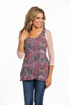 Turnaround Top Lavender Paisley Jersey