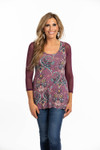 Turnaround Top Lavender Paisley Jersey