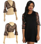 NEW Bell 3/4 Sleeve Floral Mesh Sleevey Wonders