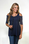 NEW Turnaround Top Navy Jersey Modal