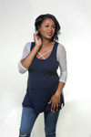 NEW Turnaround Top Navy Jersey Modal