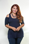 NEW Turnaround Top Navy Jersey Modal - Plus Size