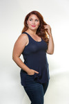 NEW Turnaround Top Navy Jersey Modal - Plus Size