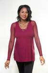 NEW Turnaround Top Burgundy Jersey Modal