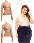 Basic Nude Mesh Long Sleeve Sleevey Wonders - Plus Size