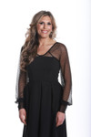 Long Puff Sleeve Black Dotted Mesh Sleevey Wonders
