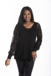 Long Puff Sleeve Black Lace Sleevey Wonders