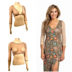 Basic 3/4 Length Nude Mesh Sleevey Wonders