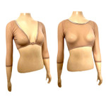 Basic 3/4 Length Nude Mesh Sleevey Wonders